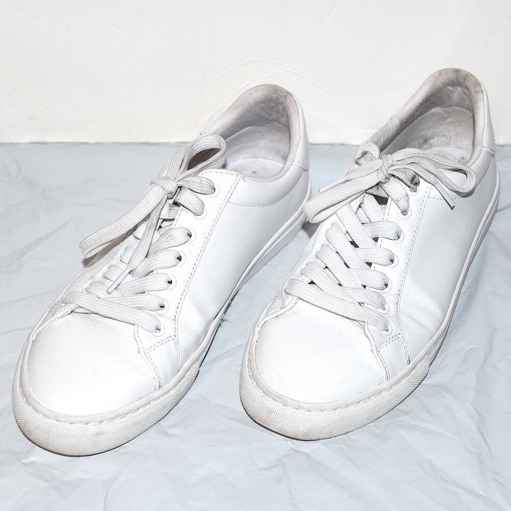 Calvin Klein White Faux Leather Sneakers